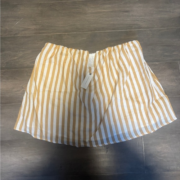 NWT ✨ Maeve Strapless Linen Structured Striped Top - Picture 4 of 10